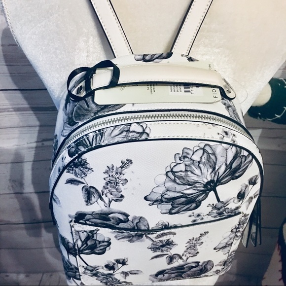 NWT Fiorelli Anouk Small Backpack Mono Botanical - Picture 3 of 7